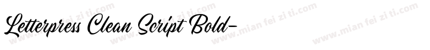Letterpress Clean Script Bold字体转换